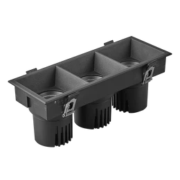 Фото #1 товара Светильник MS-FLOW-BUILT-S230x85-3x12W Warm3000 (BK, 55 deg, 230V) (Arlight, IP20 Металл, 5 лет)