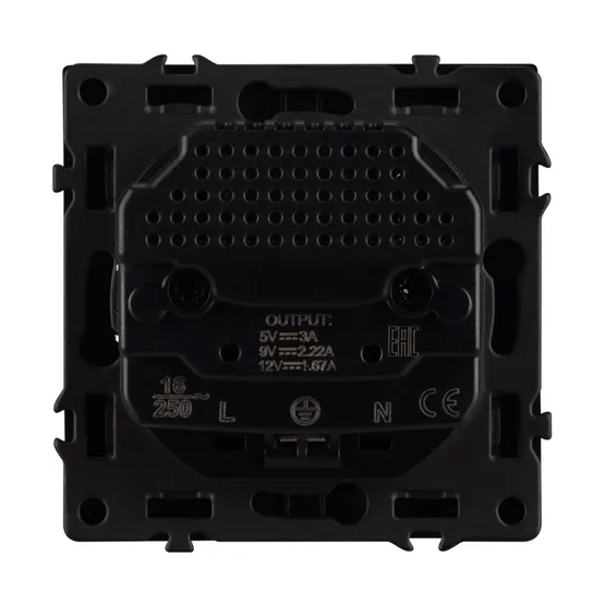 Фото #4 товара Механизм розетки с USB зарядкой SCT-NOBE-MUCC-SFPL-GR (230V, 16A) (Arlight, -)