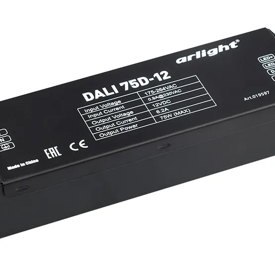Фото товара Диммер DALI 75D-12 (12V, 75W, 1 адрес) (Arlight, Металл)