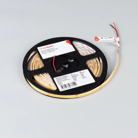 Фото #3 товара Светодиодная лента герметичная COB-SE-X378-8mm 24V Warm2700 (11 W/m, IP65, 5m) (Arlight, -)