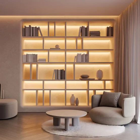 Фото #4 товара Светодиодная лента FC-A240-10mm 24V Warm2400-CX1 (24 W/m, IP20, 5m) (Arlight, резка 1 светодиод)