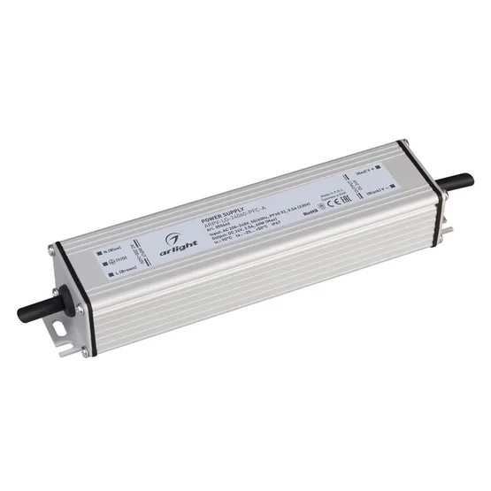 Фото товара Блок питания ARPV-LG-24060-PFC-A (24V, 2.5A, 60W) (Arlight, IP67 Металл, 5 лет)