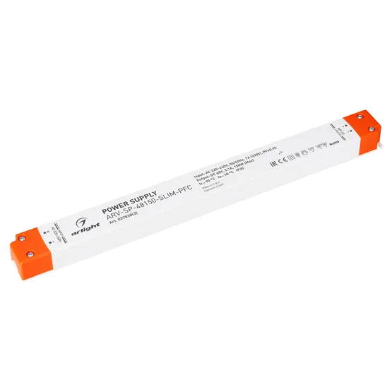 Фото товара Блок питания ARV-SP-48150-SLIM-PFC (48V, 3.1A, 150W) (Arlight, IP20 Пластик, 5 лет)