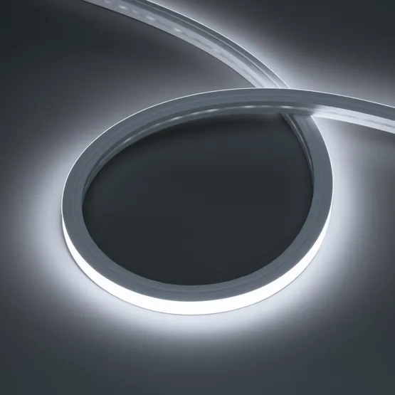 Фото #1 товара Светодиодная лента герметичная HORIZON-3D-А120-12x12mm 24V White6000 (12 W/m, IP67, 5m, wire x1) (Arlight, Вывод боковой, 5 лет)