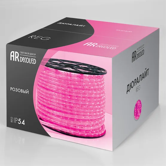 Фото #2 товара Дюралайт ARD-REG-FLASH Pink (220V, 36 LED/m, 100m) (Ardecoled, Закрытый)