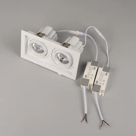 Фото #5 товара Светильник MS-VORTEX-BUILT-S210x117-2x20W Warm3000 (WH-WH, 20 deg, 230V) (Arlight, IP20 Металл, 5 лет)