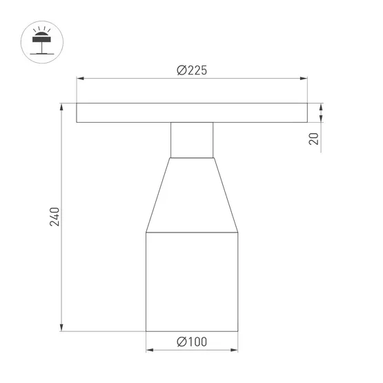 Фото #9 товара Светильник SP-CROOD-TAB-R22.5x24-7W Warm3200-MIX (RD-BRG, 140 deg, 230V) (Arlight, IP20, Травертин, 5 лет)