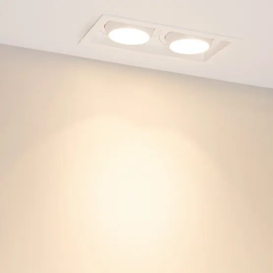 Фото #4 товара Светильник MS-VORTEX-BUILT-S250x140-2x30W Warm3000 (WH-WH, 17 deg, 230V) (Arlight, IP20 Металл, 5 лет)