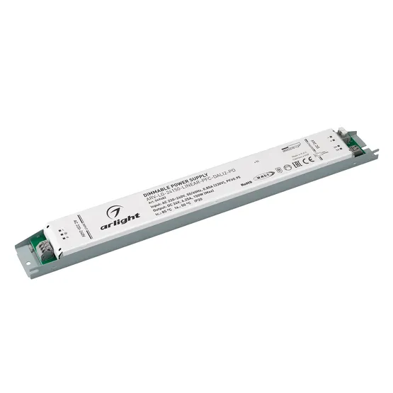 Фото товара Блок питания ARV-LG-24150-LINEAR-PFC-DALI2-PD (24V, 6.25A, 150W) (Arlight, IP20 Металл, 5 лет)