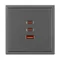 Минифото #4 товара Механизм розетки с быстрой USB зарядкой SCT-NOBE-MUACC-SFPL-FC-GR (65W, QC3) (Arlight, -)